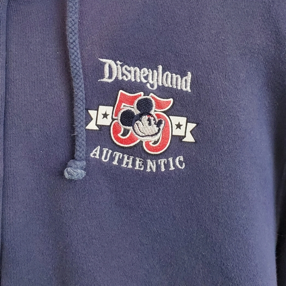 Disney Park hoodie full zipper blue embroidery sweater size M - Picture 4 of 11